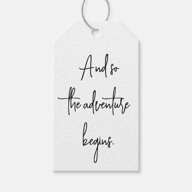 Étiquettes-cadeau Et donc l'aventure commence le Centre de Graduatio (Devant)