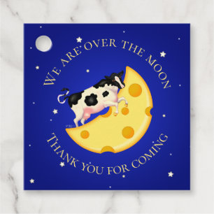 Étiquettes Cadeau Et la vache s'est cognée sur la lune au fromage