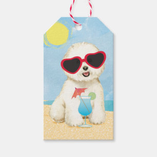 Étiquettes-cadeau Été Bichon Frise