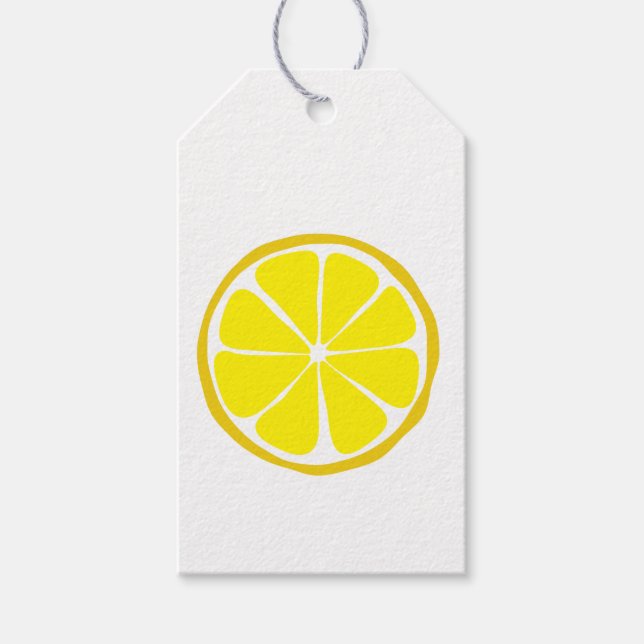 Étiquettes-cadeau Été Citrus Lemon Tags cadeaux (Devant)