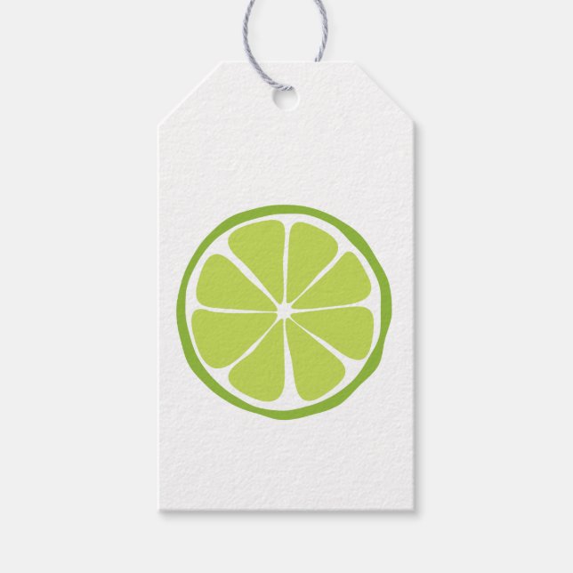 Étiquettes-cadeau Été Citrus Lime Tags cadeaux (Devant)