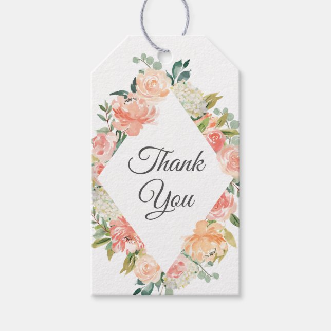 Étiquettes-cadeau Été Floral Medley Merci (Devant)