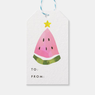 Étiquettes-cadeau Été Watermelon Noël Noël Noël Arbre cadeau Balise