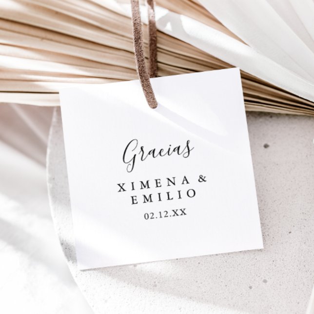 Étiquettes Cadeau Etiquetas de Agradecimiento de Boda Española (Créateur téléchargé)
