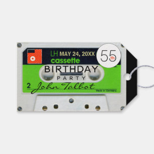 Étiquettes-cadeau Étiquette-cadeau de 55e anniversaire de Merci Ret