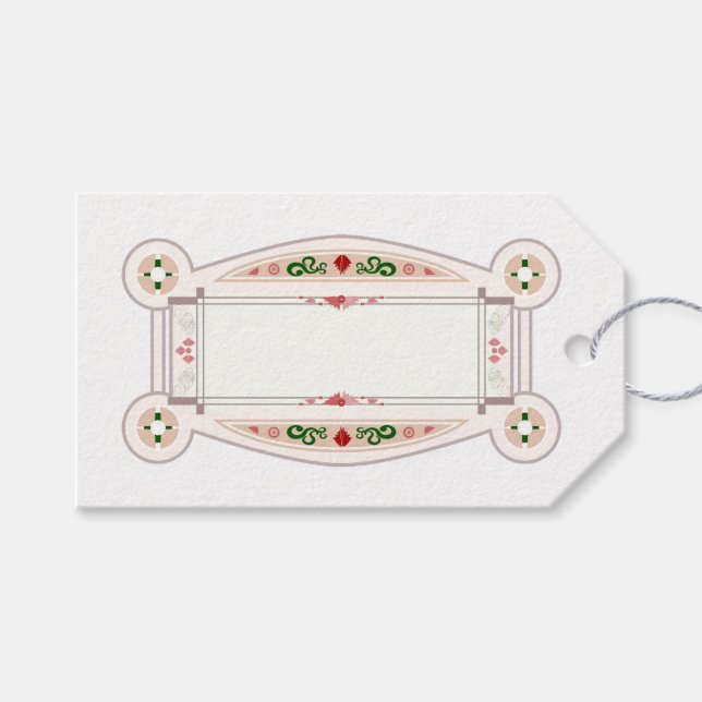 Étiquettes-cadeau Etiquette cadeau de style Art Déco (Devant (Horizontal))