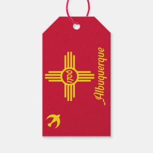 Étiquettes-cadeau Étiquettes-cadeaux du drapeau d'Albuquerque, Nouve