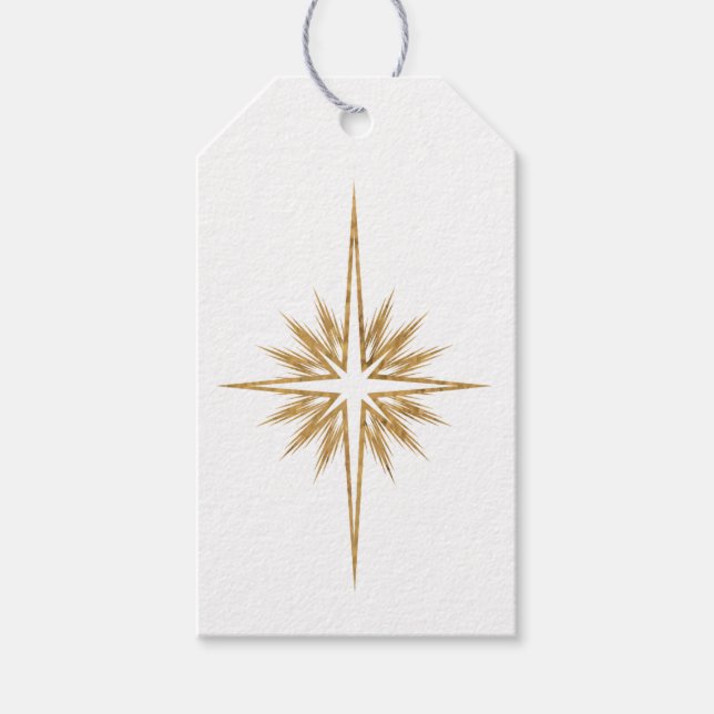 Étiquettes-cadeau Étoile de Bethléem Nativité Écriture de Noël (Devant)