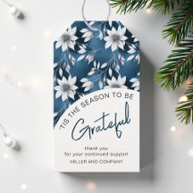 Étoile de Noël Grise Corporative Grateful Blue