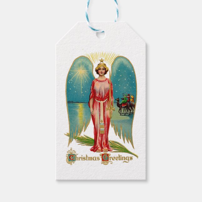 Étiquettes-cadeau Étoile vintage de Bethléem (Devant)