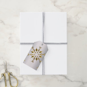 Étiquettes-cadeau Étoiles d'or sur l'argent