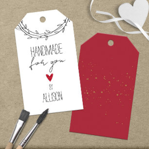 Étiquettes-cadeau Étoiles et cœur personnalisés 🎁 faits main pour v