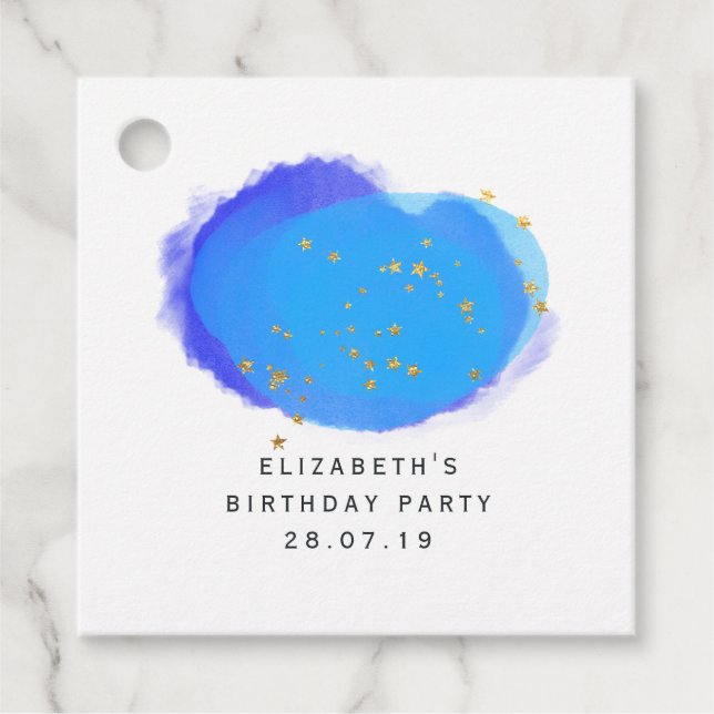 Étiquettes Cadeau Étoiles mystiques (Devant)