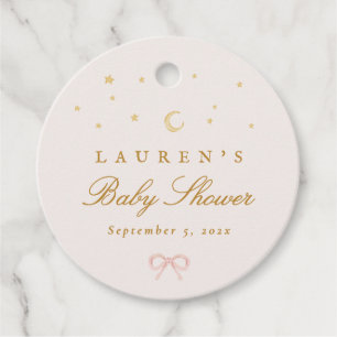 Étiquettes Cadeau Étoiles Roses Princesse Fairy Tale Baby Shower
