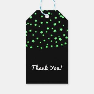 Étiquettes-cadeau Étoiles vertes Fête Anniversaire Personnalisé Favo