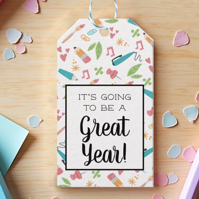Étiquettes-cadeau Être une grande année Retour à l'école (Personalized Back to School Favor Tag)