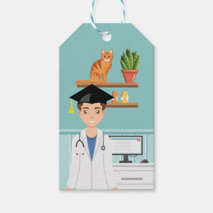 Étiquettes-cadeau Étudiant en médecine vétérinaire DVM Vet Diplômé B