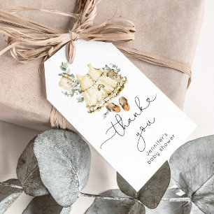 Étiquettes-cadeau Eucalyptus boho pouponnière arc-en-ciel bébé douch