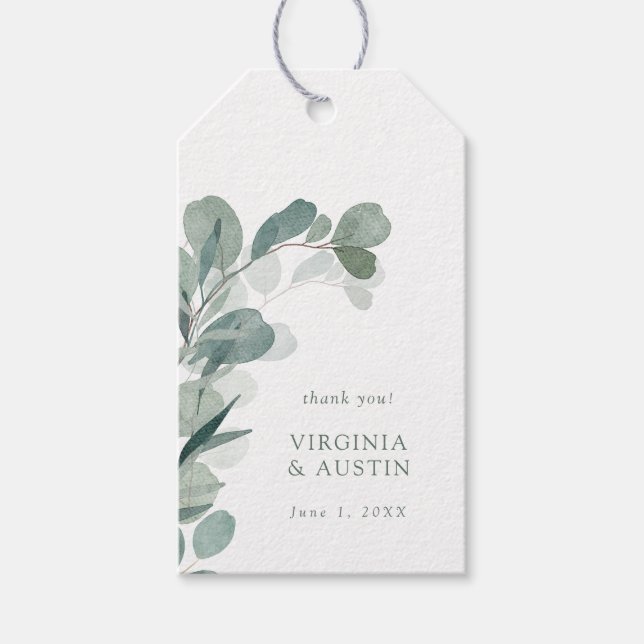 Étiquettes-cadeau Eucalyptus Favor Tags (Devant)