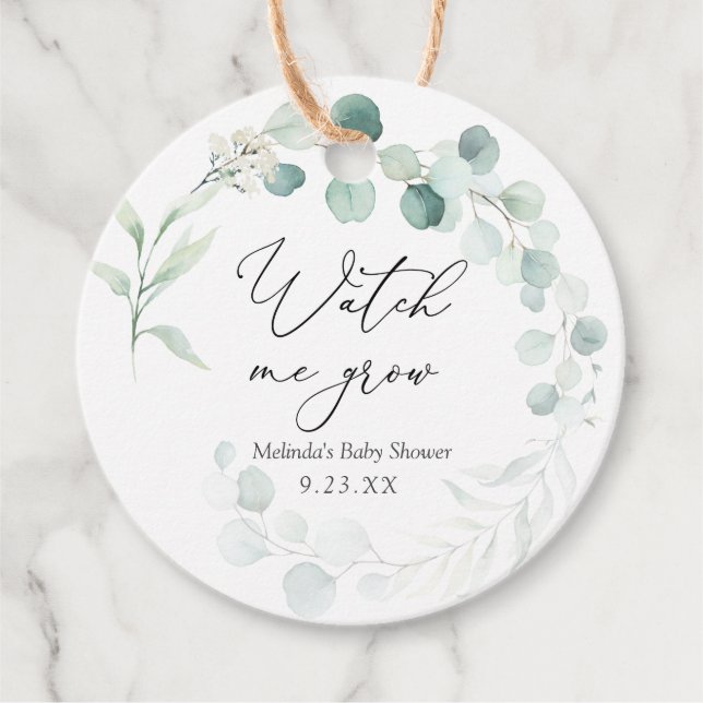 Étiquettes Cadeau Eucalyptus Regardez-moi Croire Plante Favoriser (Devant)