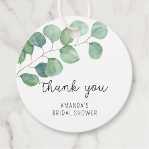 Étiquettes Cadeau Eucalyptus - remerciement pour la baby shower de l