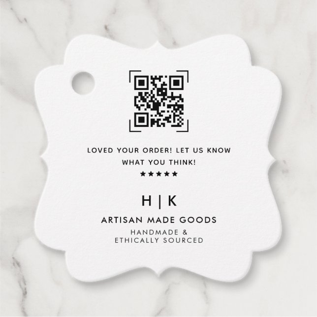 Étiquettes Cadeau Évaluation de l'analyse du code QR États-Unis | Pr (Devant)