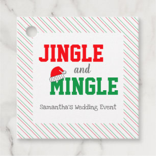 Étiquettes Cadeau Événement de mariage de Noël Jingle et Mingle