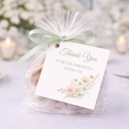 Étiquettes Cadeau Event Guest Wildflower Garden Thank You