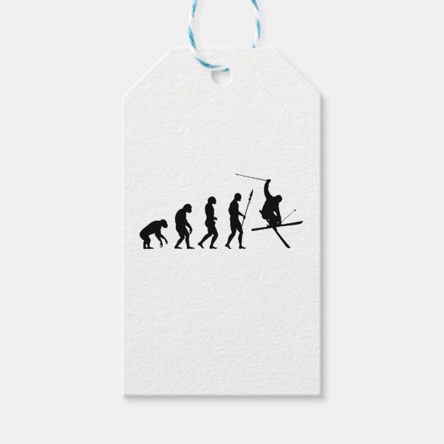 Étiquettes-cadeau Évolution du ski (Devant)