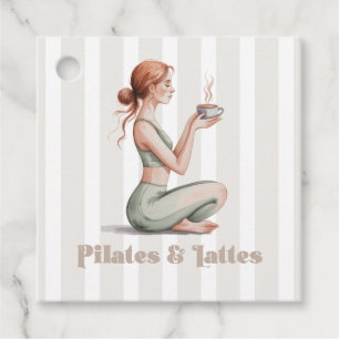 Étiquettes Cadeau Expérience de bien-être Pilates & Lattes pour anni