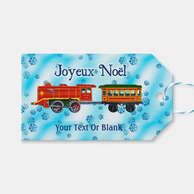 Étiquettes-cadeau Express de Noël - Joyeux Noël (Devant (Horizontal))