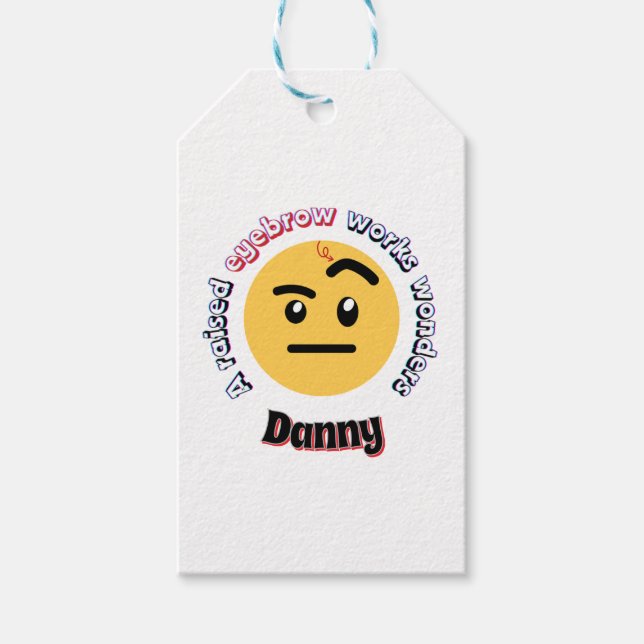 Étiquettes-cadeau Eyebrow Sass: A Raised Eyebrow Works Wonders (Devant)