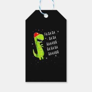 Étiquettes-cadeau Fa Ra Ra Raaawr T Rex Dinosaur Pompier Christm