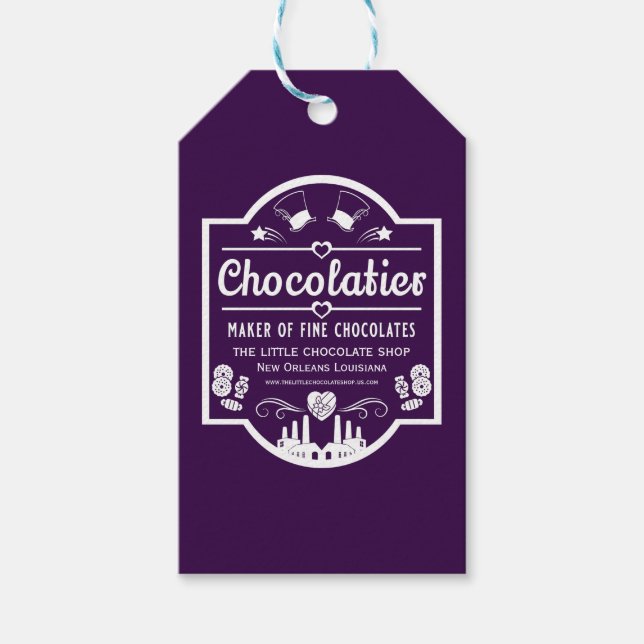 Étiquettes-cadeau Fabricant de chocolatier (Devant)