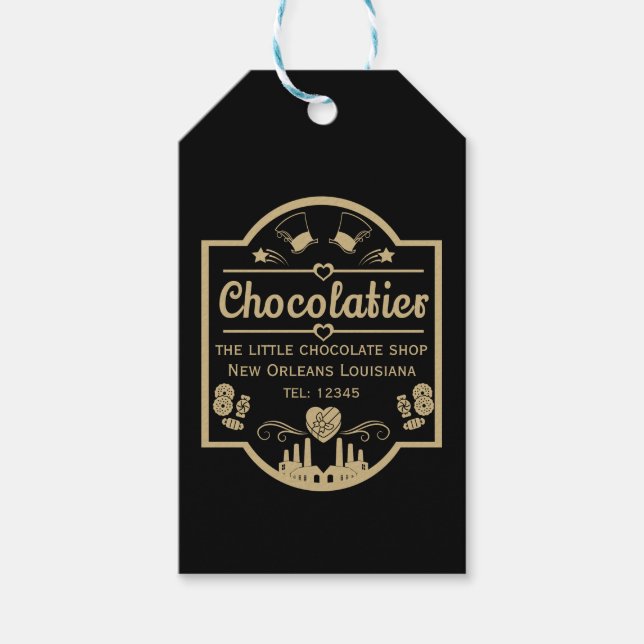 Étiquettes-cadeau Fabricant de chocolatier (Devant)