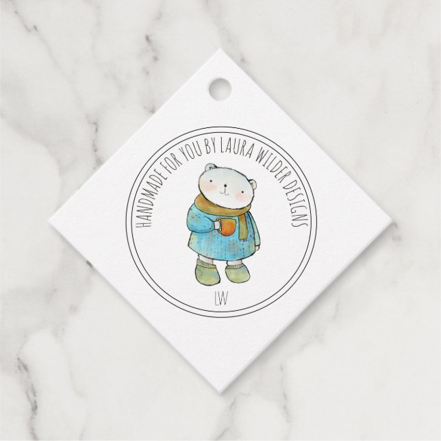 Étiquettes Cadeau Fabricant de vêtements pour bébé fait main (Devant)