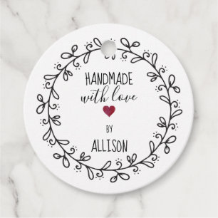 Étiquettes Cadeau #Fabriqué à la main avec amour Artisanat / Créatio