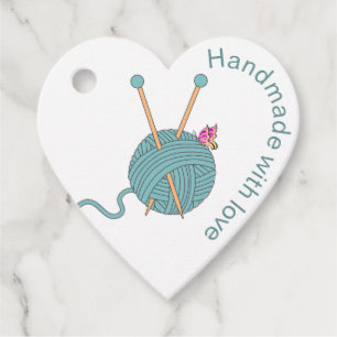 Étiquettes Cadeau Fabriqué à la main avec amour - Fils et Papillon e