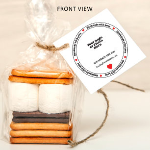 Étiquettes Cadeau Fabriqué à la main avec Love Business Insert - Coe