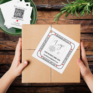 Étiquettes Cadeau Fabriqué à la main avec Love Business Insertion pr