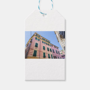 Étiquettes-cadeau Façades de la maison Monterosso Cinque Terre Ligur