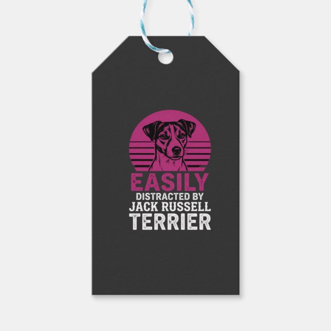 Étiquettes-cadeau Facilement Distrait Par Jack Russell Terrier (Devant)