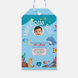 Étiquettes-cadeau Faire Connaissance avec Notre Garçon Invitation à