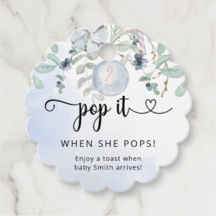Étiquettes Cadeau Faire éclater l'hiver Pop quand elle éclate Baby S