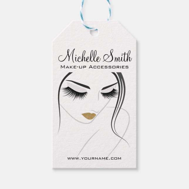 Étiquettes-cadeau Faire face à de longs cils Lash Extensions (Devant)