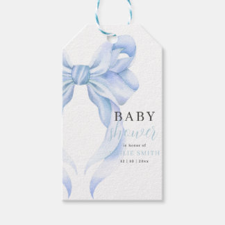 Étiquettes-cadeau Faire-part de Baby Shower Arc-en-ciel Bleu, Baby S