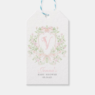 Étiquettes-cadeau Faire-part de baby shower Preppy Crest