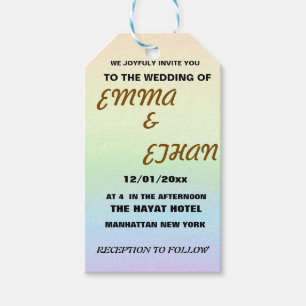 Étiquettes-cadeau Faire-part de mariage