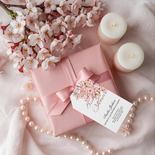 Étiquettes-cadeau Faire-part de Mariage Cherry Blossom Delight (Créateur téléchargé)