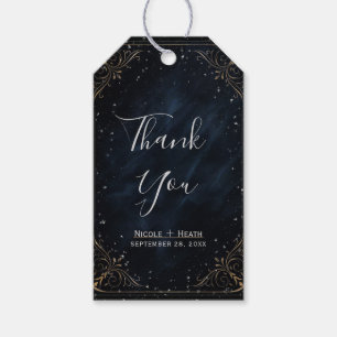 Étiquettes-cadeau Faire-part de mariage Obsidienne Oracle Minuit Élé